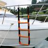 4-Steps Marine Rope Ladder Dock Climbing Stair Marine Boarding Climbing Pontoon Folding Boat Rope Ladder 600 Lbs Weight Capacity