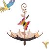 Bird Feeders for Outdoors Hangable Hummingbird Food Tray Anti-Spill Decorative Umbrella-Shaped Bird Feeding Tray for Garden