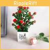 Sasanqua Mini Camellia Potted Plant Ornament For Desktop Decor And Gift Use