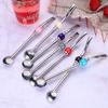 Removable Stainless Steel Straw Reusable Filter Spoon Straw Drinking Straw Spoon Tea Drinking