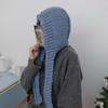 Women's Patchwork Knit Hoodie Balaclava Beanie