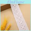 3meterslot White Hollow Cotton 4cm Out Wheel Embrodiered Lace Trim Material