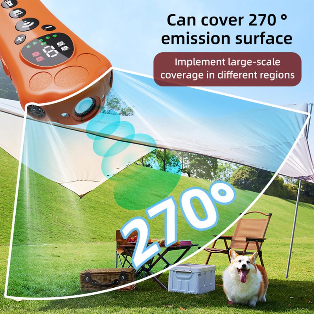 Upgraded Dog Stops Barking &scares Wild Dogs With Strobe Lights + 40kHz Sound (50ft Range).Safe,humane & Portable For Walks/outdoors
