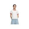 Adidas Originals Retro Camp Graphic Simple Round Neck Pullover Short Sleeve T-Shirt Women T-Shirts White JM7972