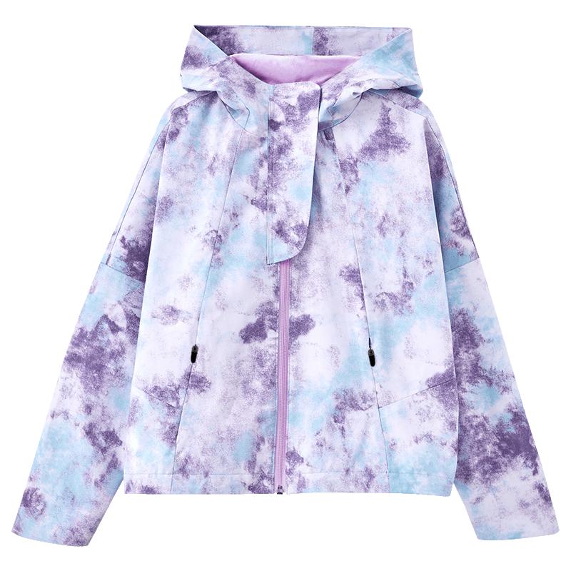 Moodytiger Girls' Windproof Water-Resistant Hooded Jacket