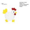 Heat Insulation Coaster Cute Chicken Coaster, 3D Printed Reusable Drink Animal Table Protection Mat for Home Office Use Decorative Countertop