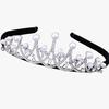 The Elegant Princess Headband with A Crown and A Drill Bit Band Is A Bride's Wedding Dress Accessory
