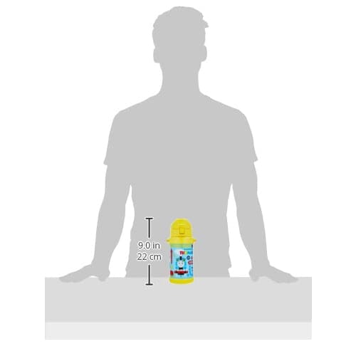 OSK Mug Bottle, Direct Stainless Steel Bottle, Thomas the Tank Engine Design, 600ml, Insulated, One-Touch Open, with Locking Function, SBR-600D, Blue