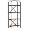 Bookshelf 4 Tiers 60 X 30 X 146 Cm Engineered Wood Reclaimed Wood Look