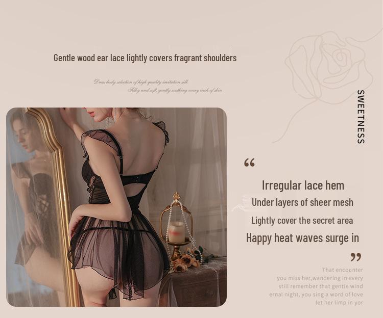 Yiyue Sexy Lace Corset Lingerie Nightdress 1075