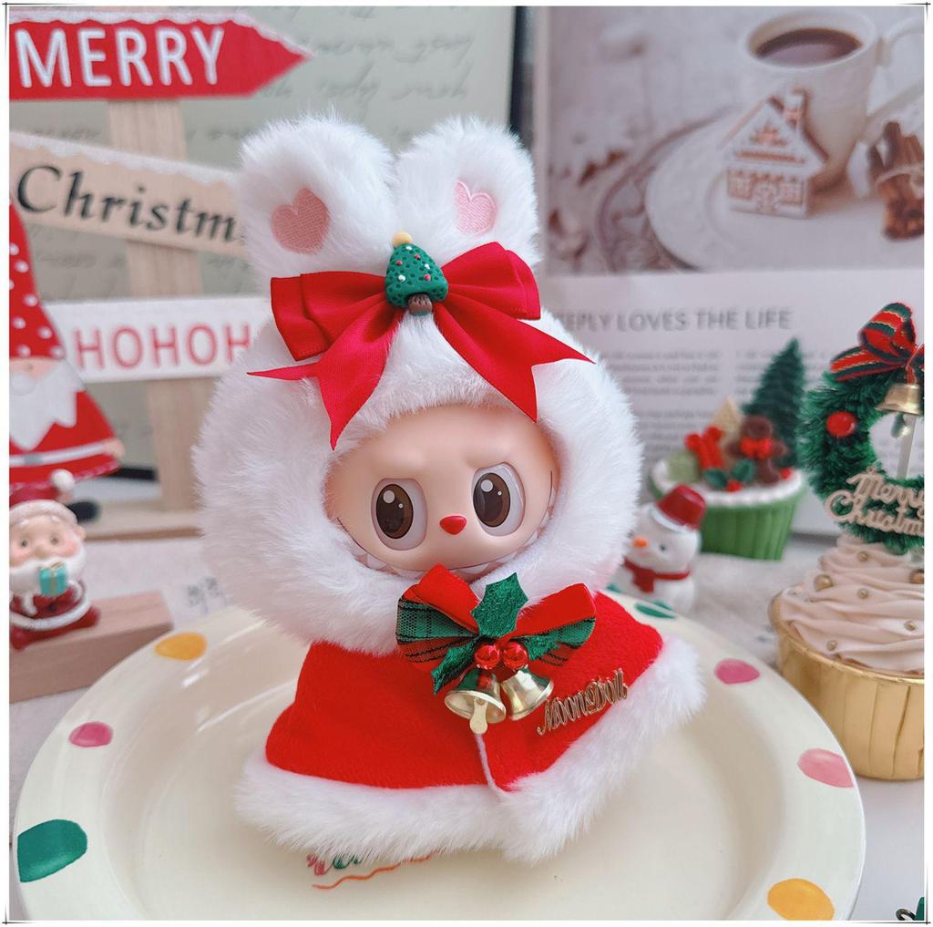 First, Second, and Third Generation Labubu Doll Clothes: 17cm Plush Onesie for 10cm Labubu Dolls, Cute Cartoon Design