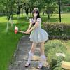 Princess On the Run Navy Collar College Style Small Spice Girl Skirt Three-layer Lace Lace Pure Sweet Trouser Dress