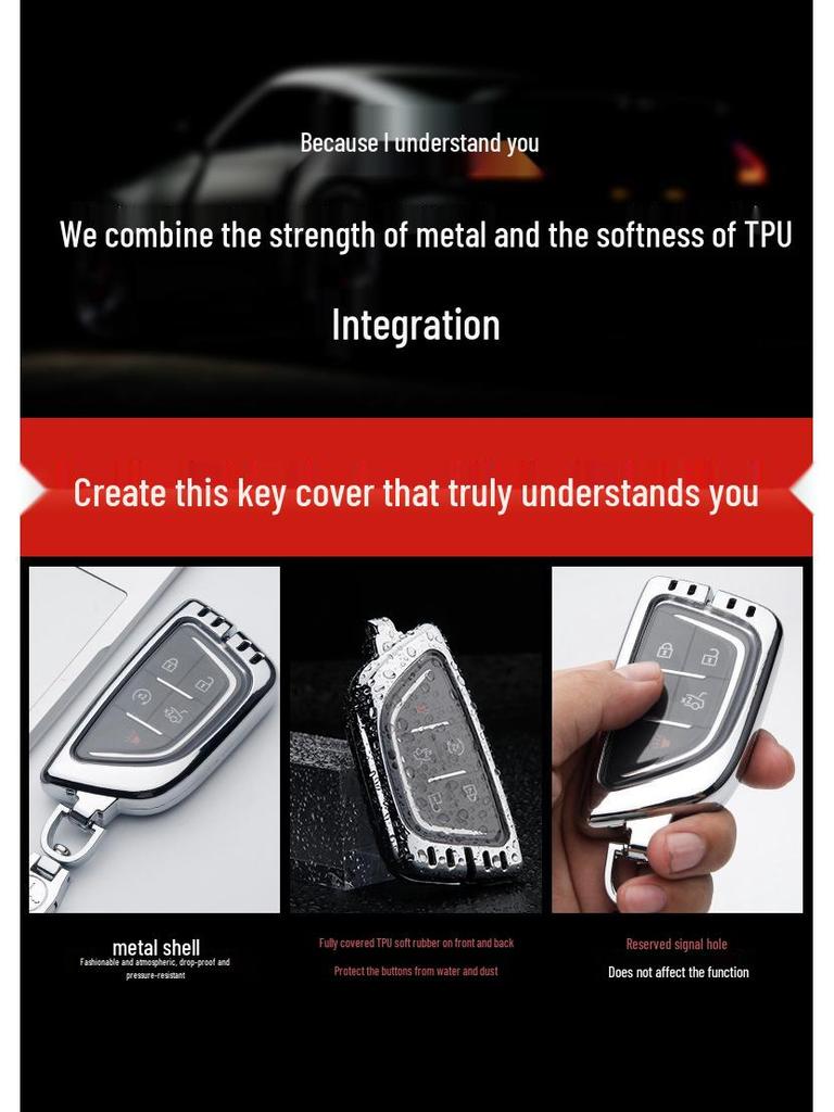 Cadillac ATLS/XTS/XT4/XT5/CT6/SRX Metal Car Key Case Keychain