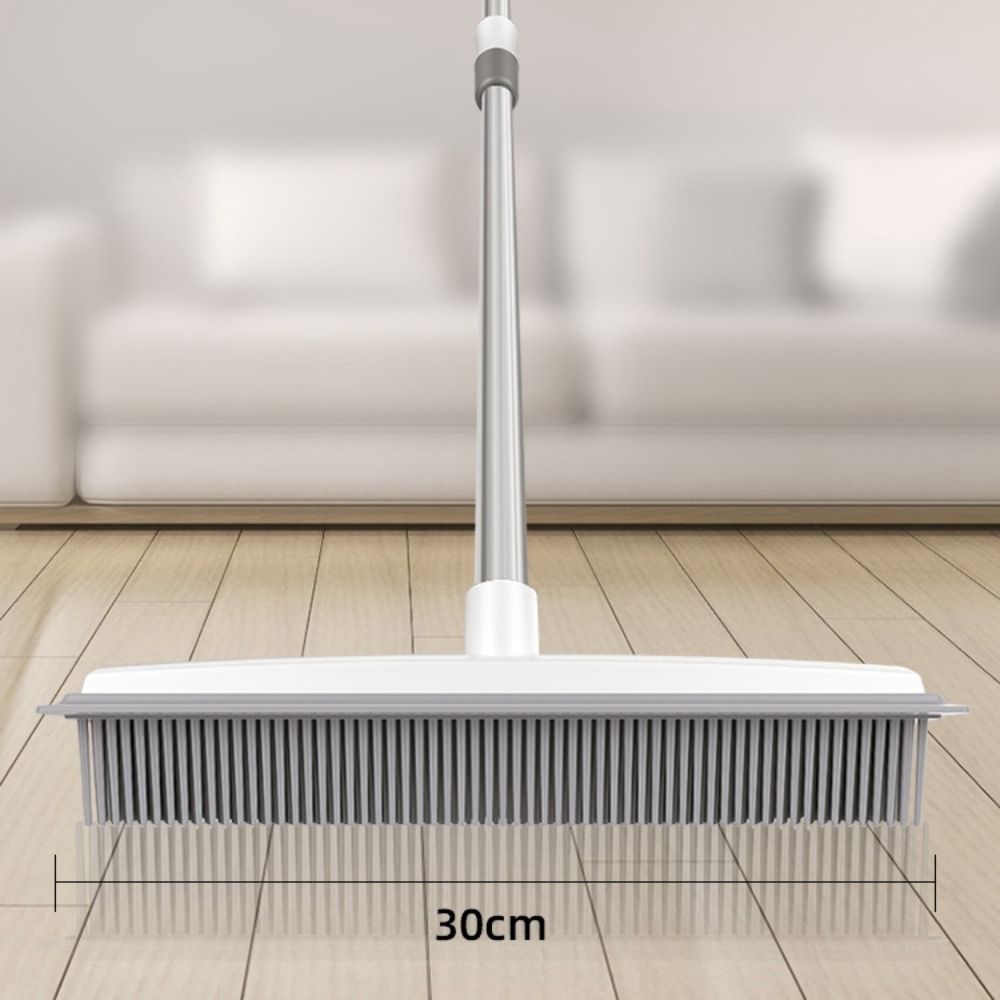 2 in 1 Carpet Brush Soft Pet Hair Remove Broom Carpet Rake Rubber Broom Hardwood Floor