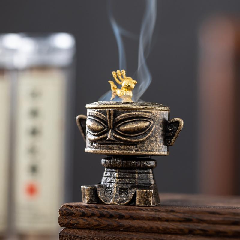 Vierkante Verticale Paard Metalen Wierookbrander - Zen Aromatherapie Houder voor Bureau, Gelukbrengend Decor voor Thuis Kantoor & Cadeau
