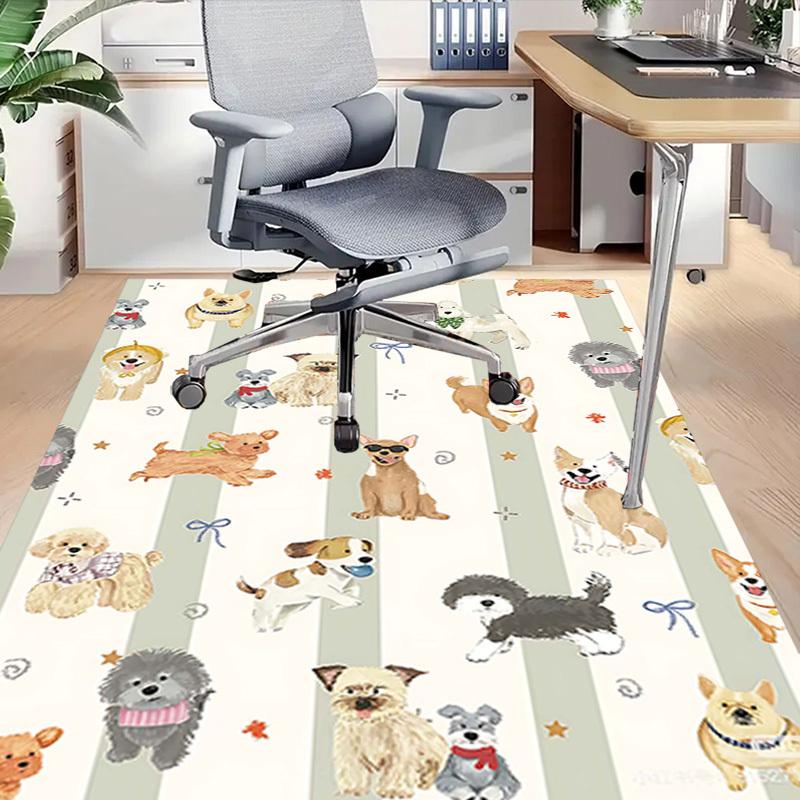 1PC Dogs Pattern Anti-slip carpet, suitable for Office, bedroomand playrooms. It can also be used as a sofa footrest cover-W98