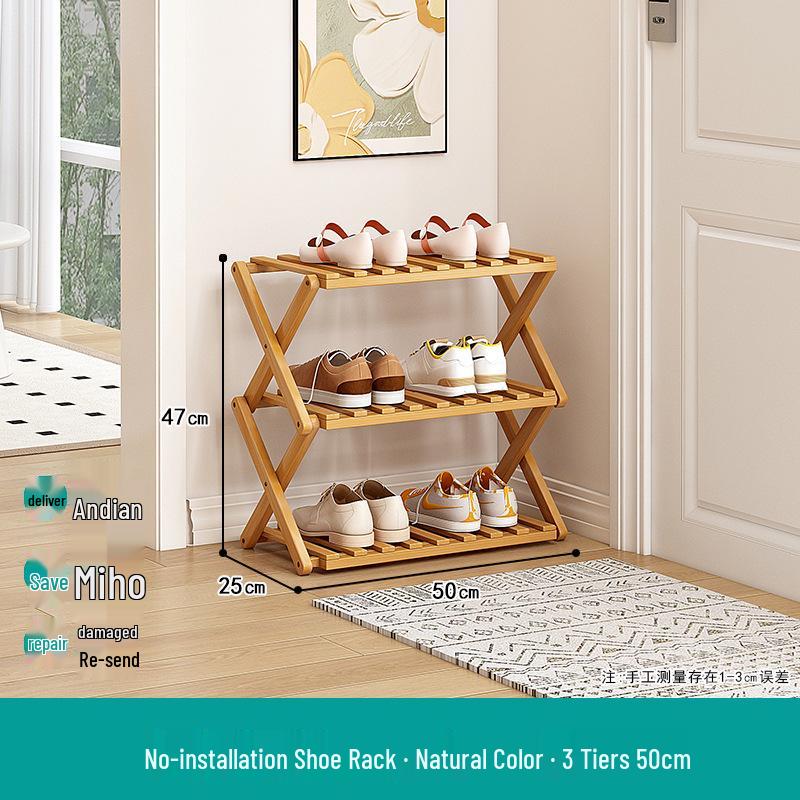Compact Foldable Shoe Rack: Multi-Layer, No-Install, Space-Saving Storage for Indoor Entrances.