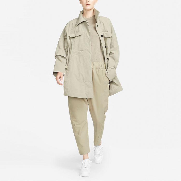 Nike ESC Series Solid Pocket High Collar Jacket Women Outerwear Stone DH2959-230