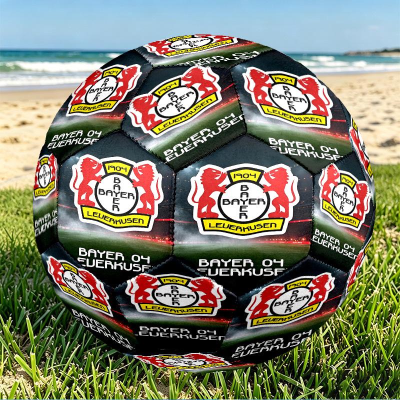 Bayer 04 Leverkusen Print Size 5 Soccer Ball, PU Wear Resistant Football for Match Training and Daily Practice, Birthday Gift for Soccer Fans