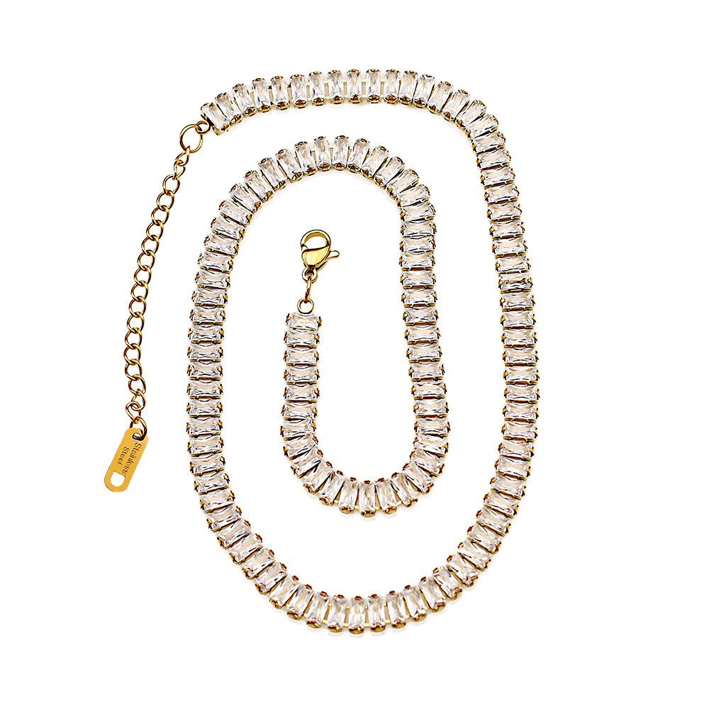 Naszyjnik Szmaragdowy Zimny Wiatr Damski Wszechstronny Niszowy Wysokiej Jakości Stal Tytanowa Nie Bladnie