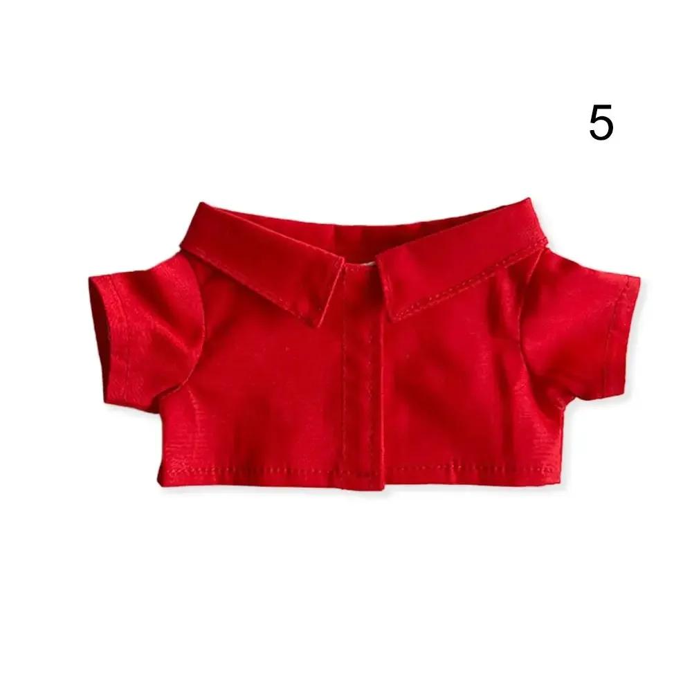 For 20cm Idol Doll Clothes Accessories Striped Short Sleeve Cotton Stuffed Doll Shirt Top Blouse T-shirt Kids Toy Gift