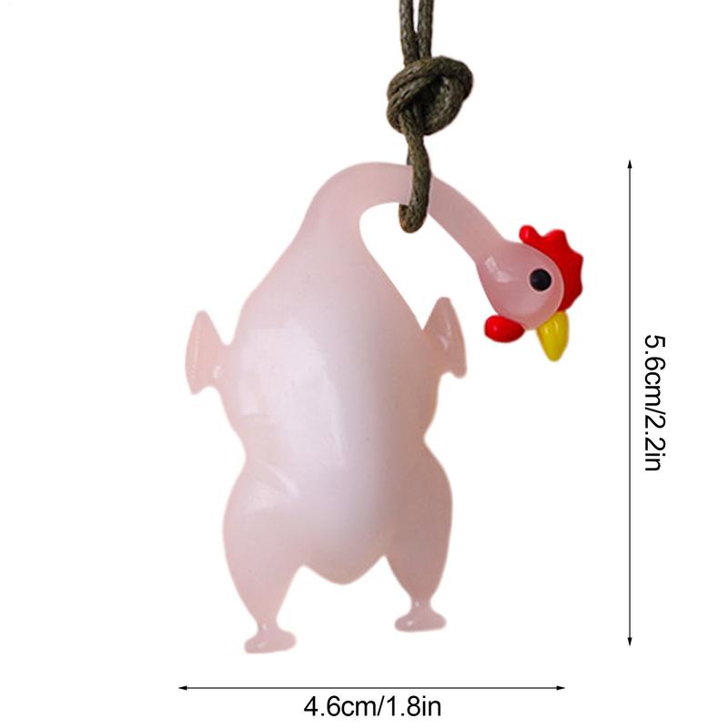 Rearview Mirror Decor Roast Chicken Decorations Color Changing Funny Cute Aesthetic Cool Car Pendant Auto Interior Decoration