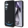 Mercedes Case Leather Contrasted Blue    Horizontal Curve Magsafe For Samsung Galaxy S25 Black