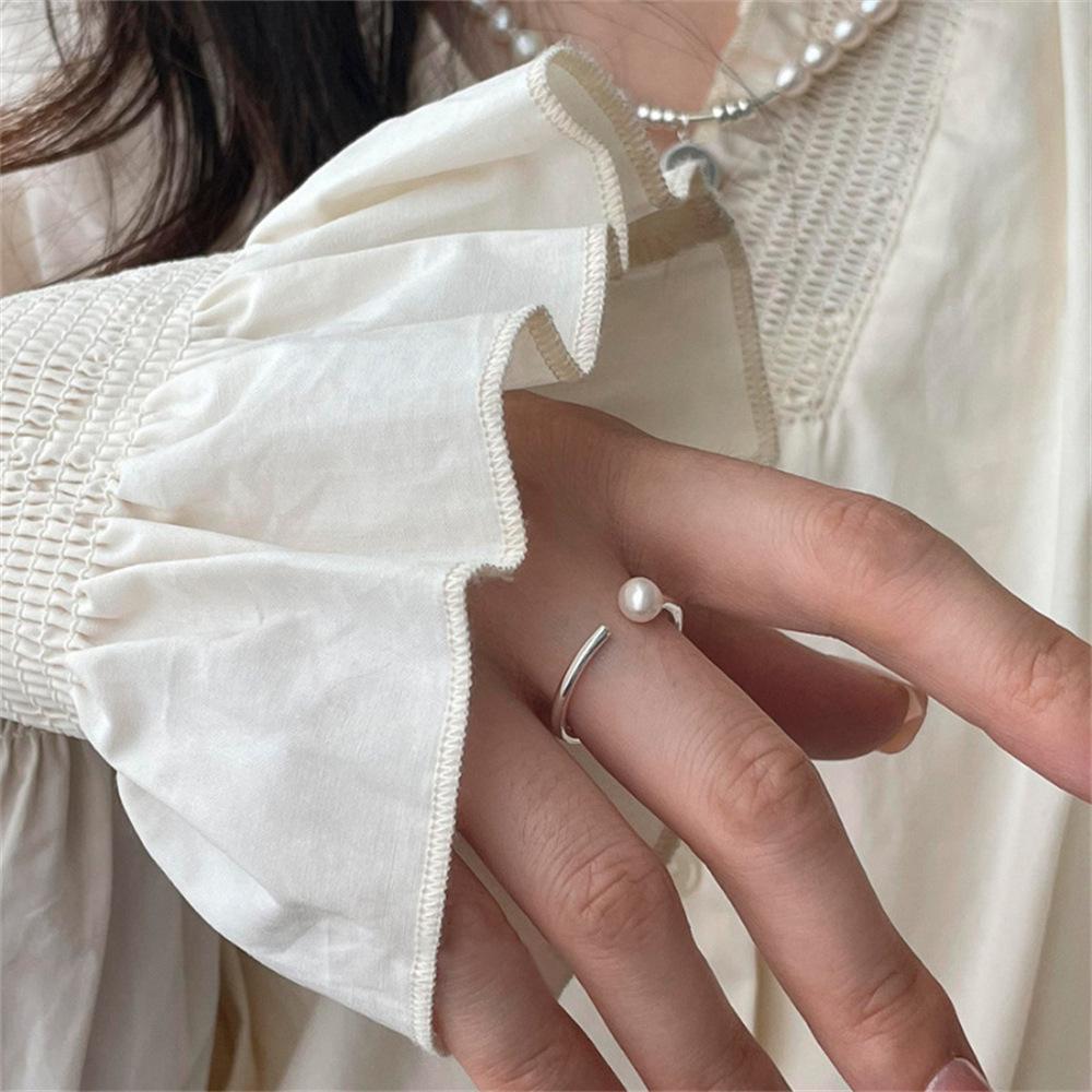 Retro Heavy Industry S plain ring, non-fading opening adjustable index finger ring
