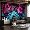 Hunter X Hunter Wall Tapestry Aesthetic Wall Hanging Printed Fabric Blanket Decorative Tapestries For Bedroom Living Room Home Decor