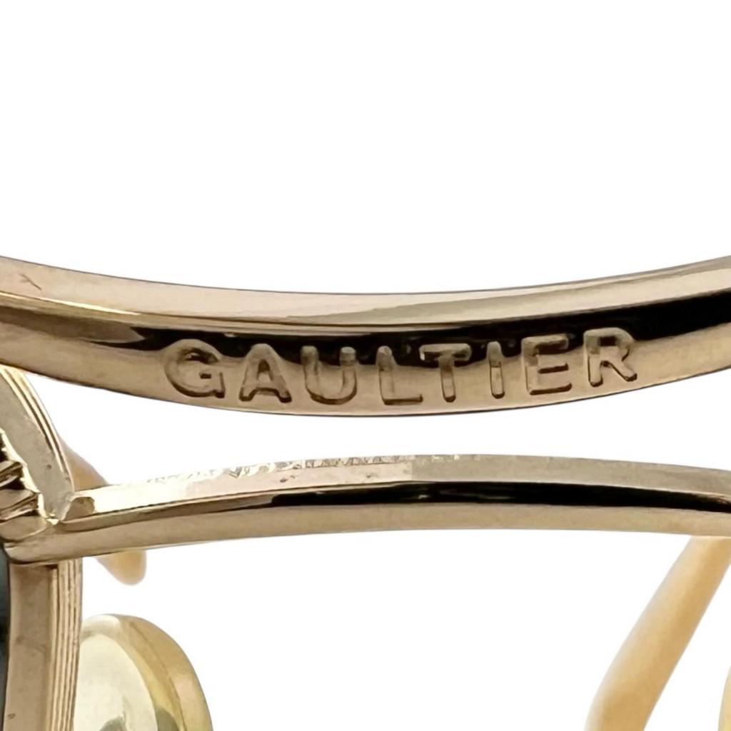 Great JEAN-PAUL GAULTIER sunglasses Spring temples gold Women 56-6103 Used