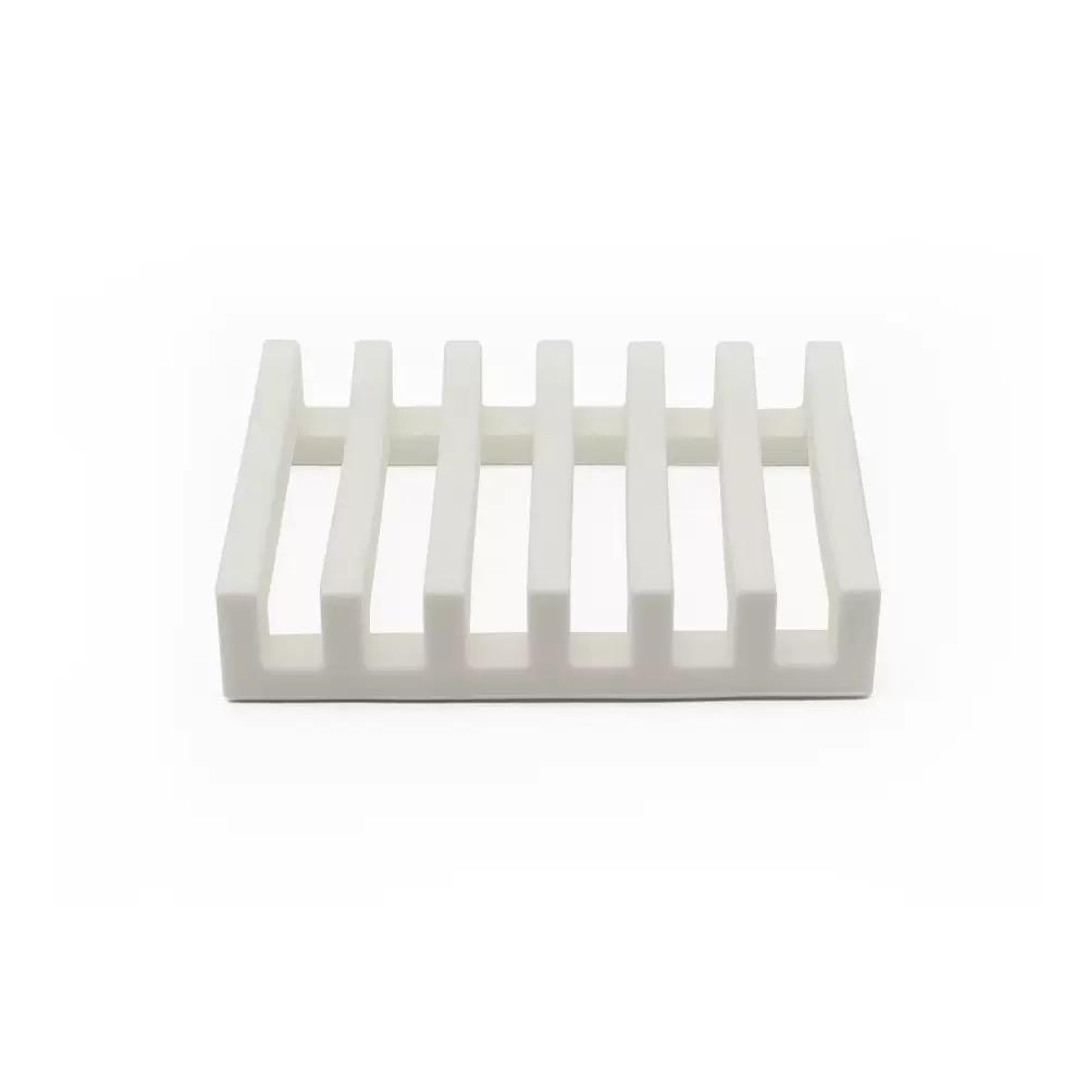 

Soap dish rack, anti-slip bathroom accessories, silicone soap box protector, sink deck, bathtub, shower tray soap drain, silicon белый