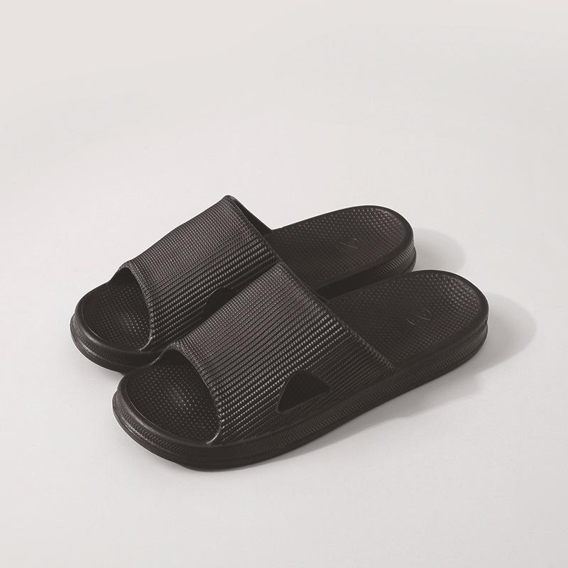 

Антибактериальные дезодорирующие тапочки женские летние парные для улицы, для дома, для ванной, нескользящая мягкая подошва, домашние мужские крутые тапочки 43-44 чёрный