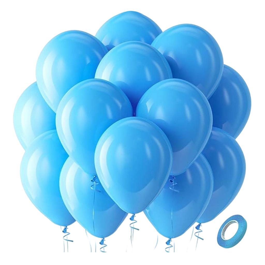 Latex Balloons, 100 Balloons Per Pack, 12-inch Round Helium Balloons, Brightly Colored, Suitable For Birthday And Party Decorations.(Sending Ribbons)