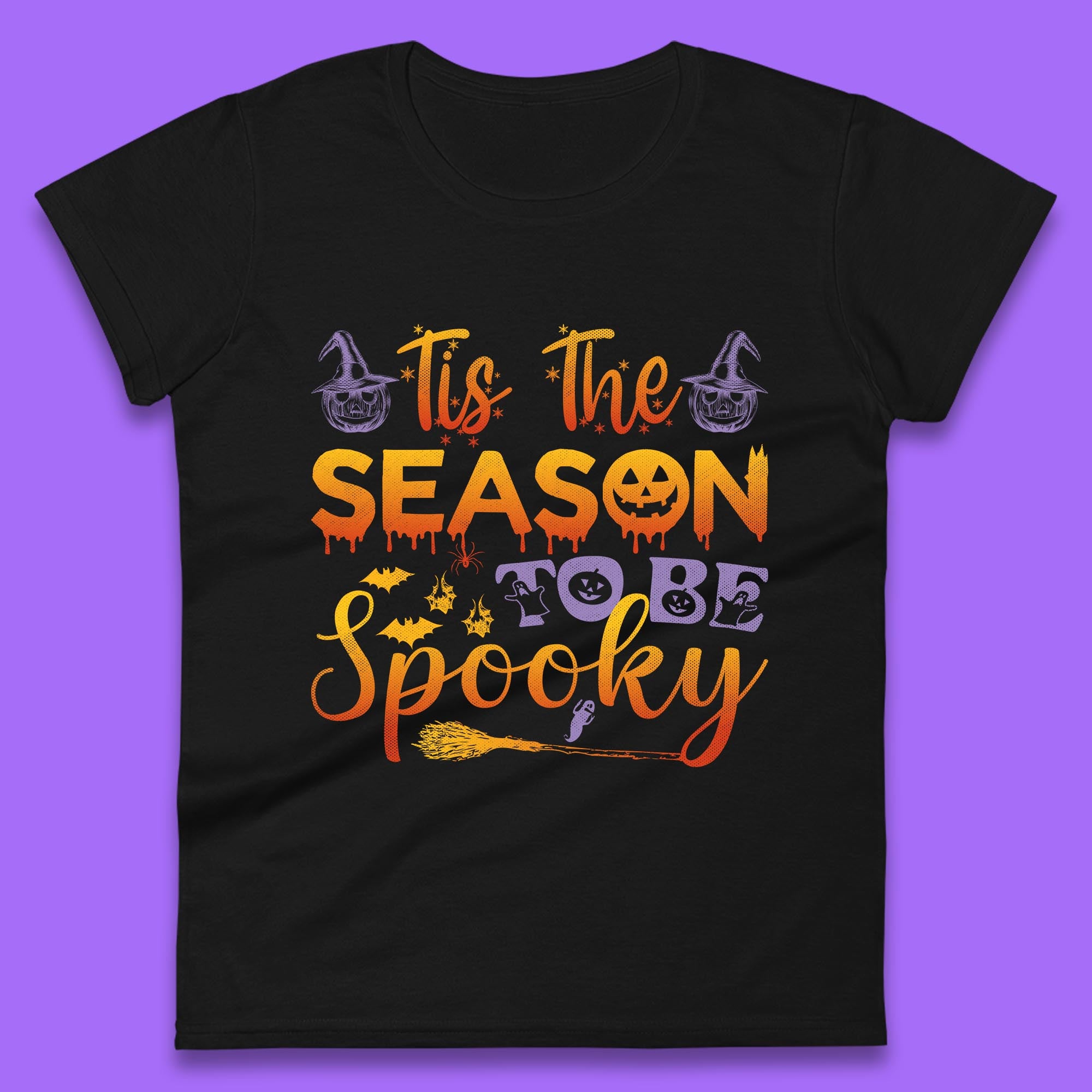 Tis The Season To Be Spooky Halloween Creepy Season Womens Tee T Shirt Mens Tops Unisex Top 4XL