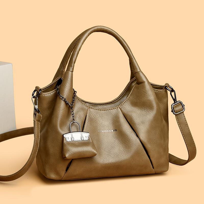 2025 Winter High Quality Soft Leather Women's Handbag Tote Bag Luxury Women Shoulder Bag Famous Trendy Female Crossbody Bags