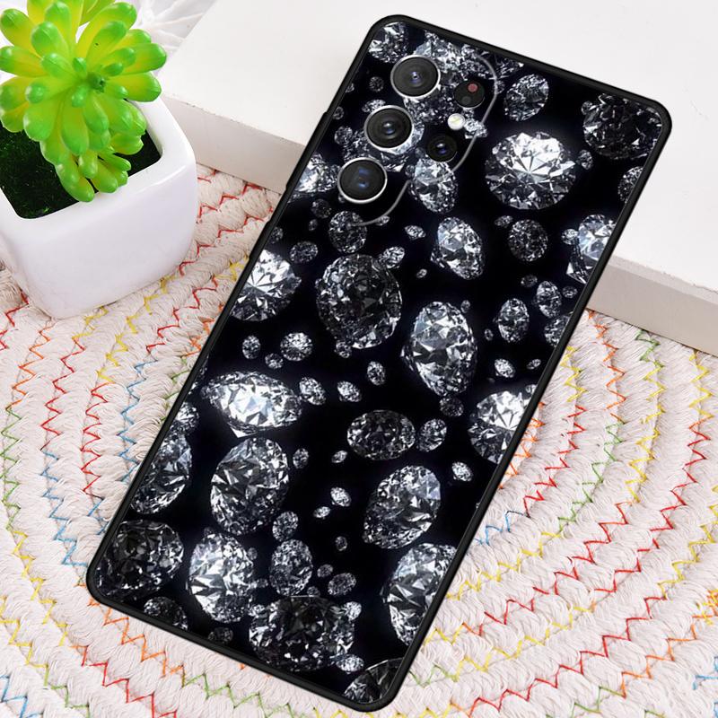 Diamond Crystal Pattern Phone Case for Samsung Galaxy Note 10 Pro S26 Ultra S23 S24 FE S25 S21 S22 PLUS Shockproof Cove