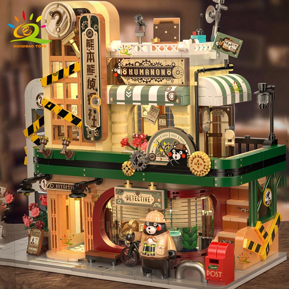 

1286PCS City Japanese Street View Detective Agency Model Construction Blocks DIY Architecture Bricks Playthings designed for Children Present -A482
