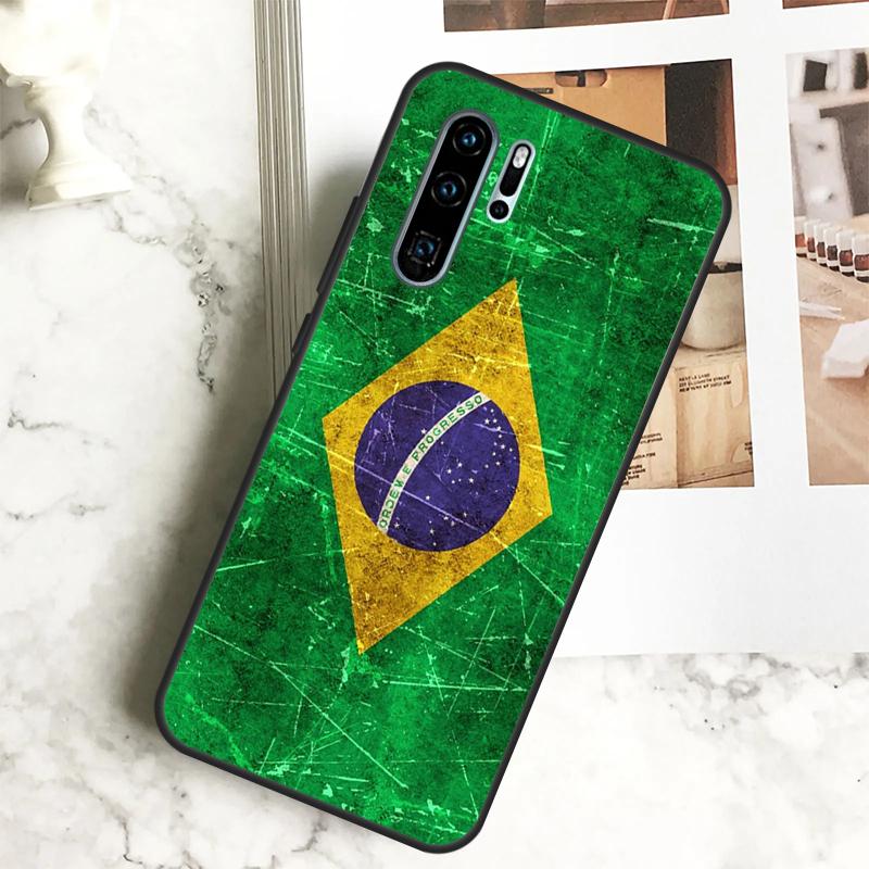Brazil Brazilian Flag For Huawei Nova Y70 Y72 Y73 Y60 Y90 Y61 Y91 7i 8i 11i 12i 12s 9 10 SE P20 P30 P40 Lite Case