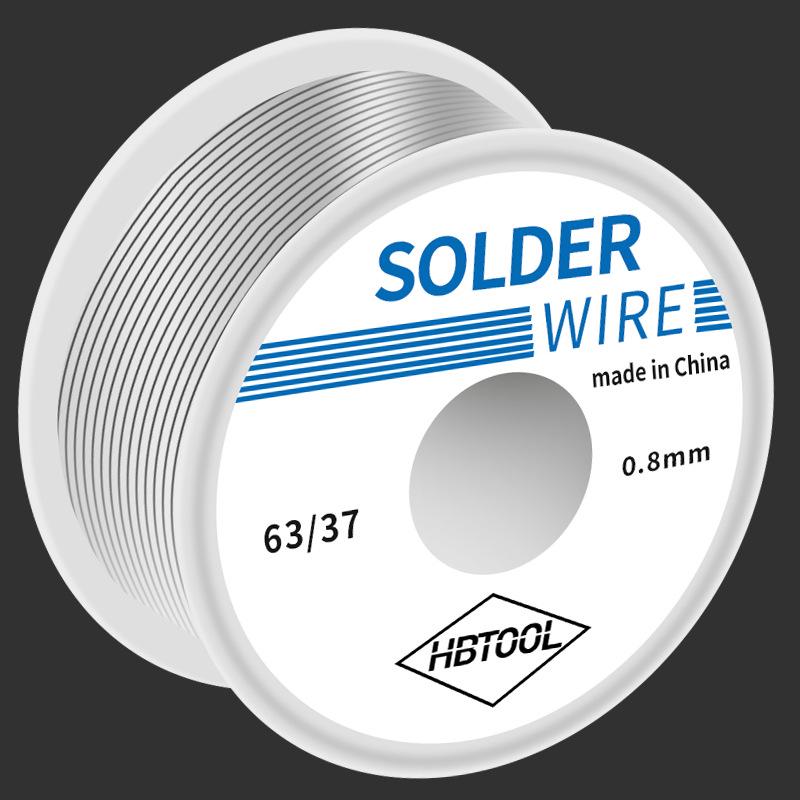 Wear-resistant Rosin Core 6337 Tin Solder Wire, Small Roll, 50g, 0.8mm & 1.0mm, Leaded