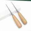 Solid Wood Handle Crafting Awl For Leatherwork Shoe Repair And DIY Applications