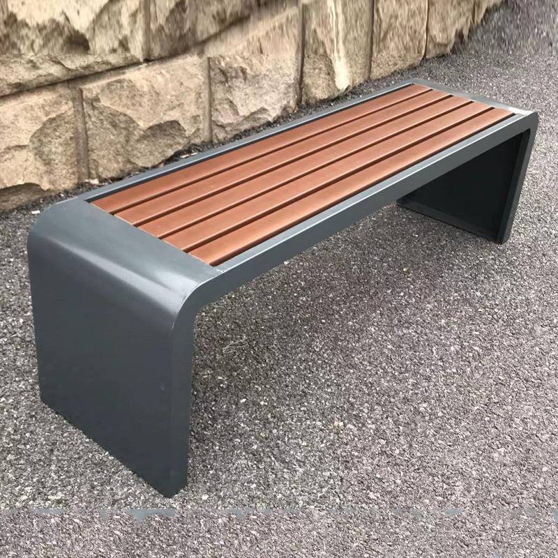 Stainless Steel Outdoor Park Bench with Iron Frame for Leisure Seating