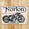 2D Flat - 1pc Vintage Norton Motorcycles Metal Sign - 8x12 Inch Retro Wall Art with Classic Motorcycle Design, "The Un Approacha