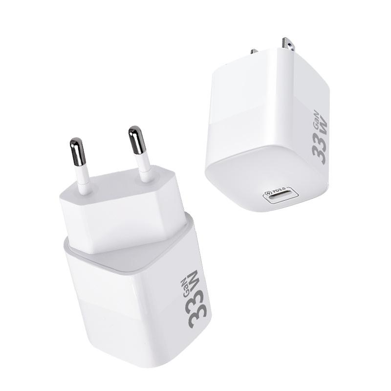Încărcător de nitrură de galiu PD30W, cap de încărcare mic cu Ice Cube, european și american, potrivit pentru încărcarea rapidă a tabletelor de telefoane mobile Apple
