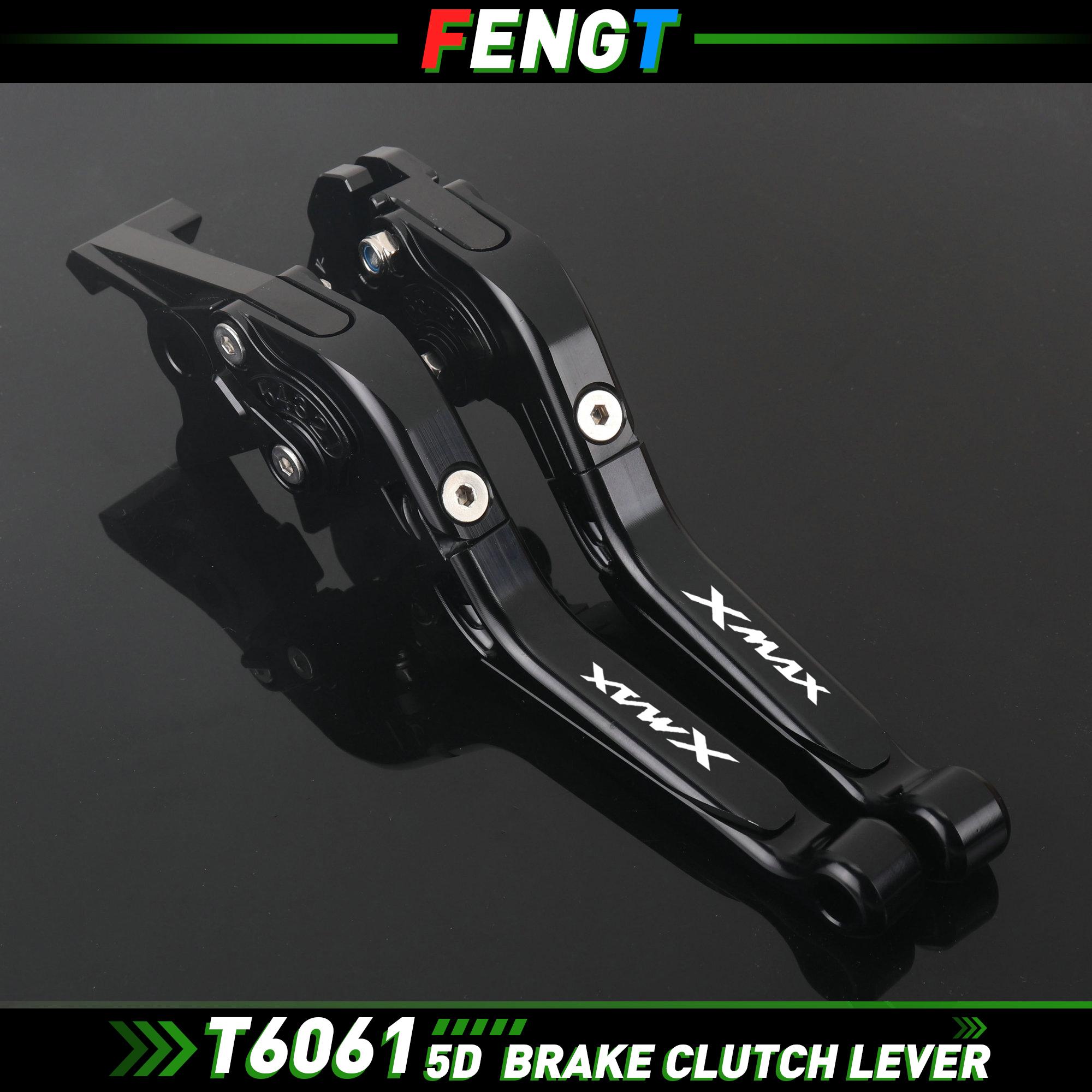 

For Yamaha XMAX 400/300/250/125 Tech Max 2017-2025 Accessories Adjustable Folding Brake Lever Clutch Lever Handle Guard Levers 2023-2025 BlackA