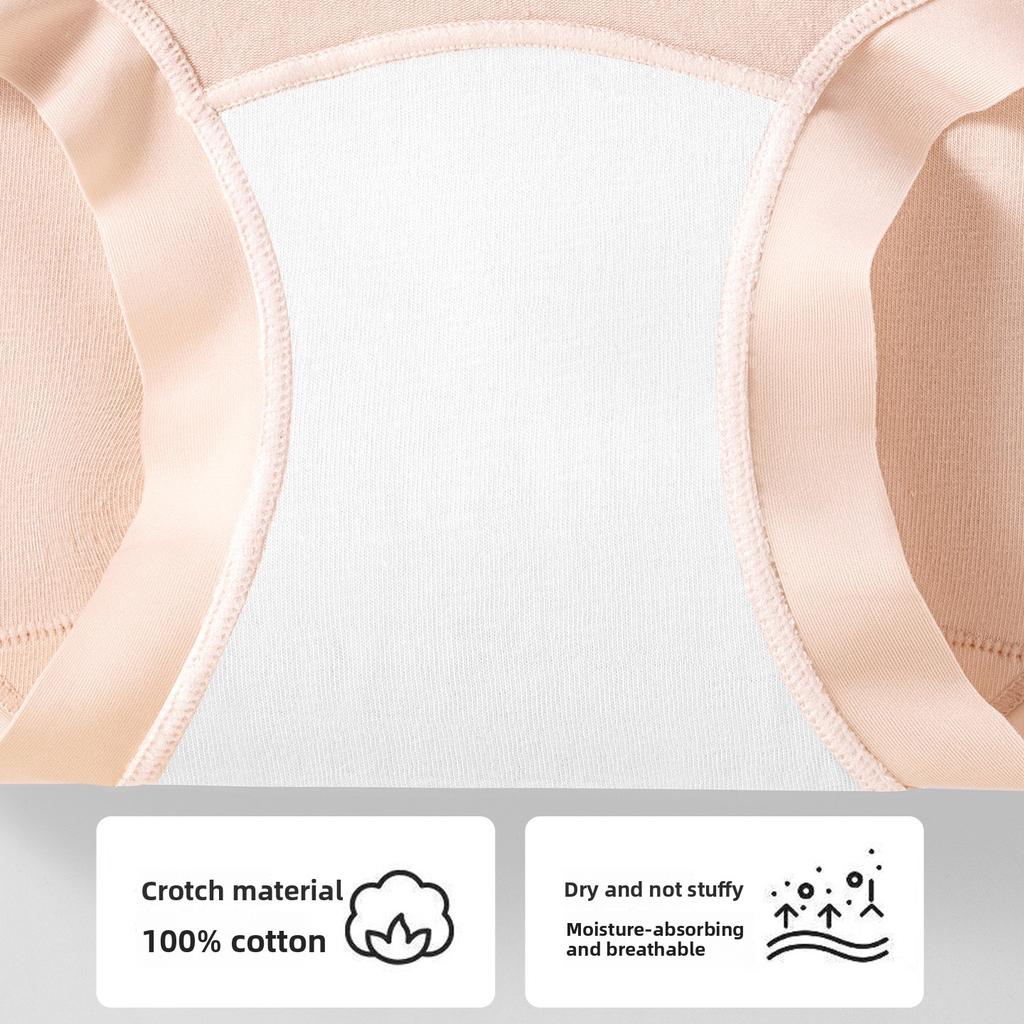 Ladies Spring Bear Cotton Soft Antibacterial Extended Crotch Trackless Underwear