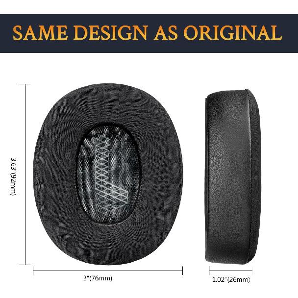 SOULWIT Kühlendes Gel Ersatz-Ohrpolster für JBL E65BTNC/Live 650BTNC/Live 770NC/Live 660NC/Duet NC Over-Ear-Kopfhörer, Ohrpolsterkissen mit Geräuschunterdrückung