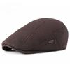 Autumn Winter Knitted Flat Cap for Men Women Retro British Style Solid Color Newsboy Hat Warm Wool Beret Casual Duckbill Cap