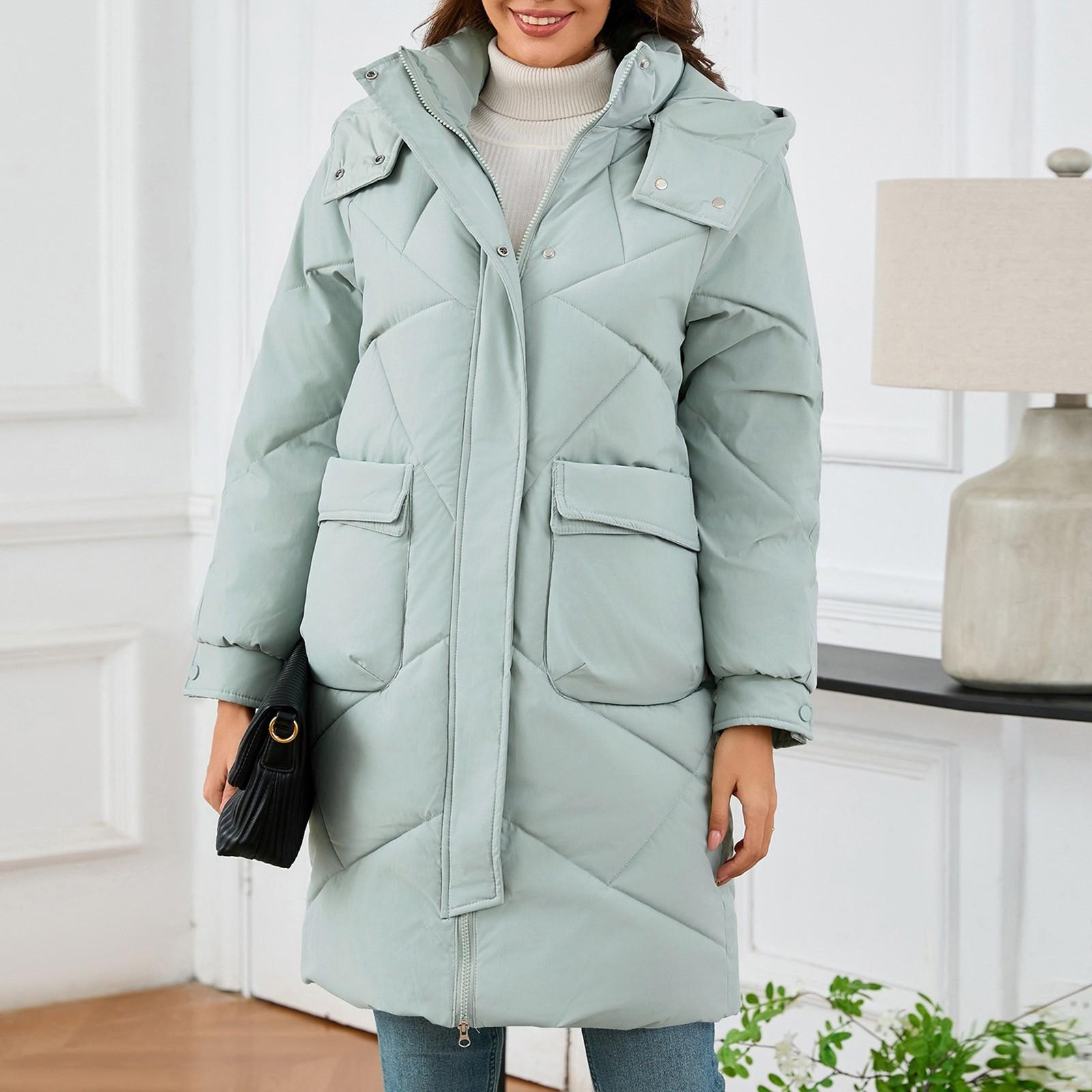 

Женская зимняя теплая хлопковая куртка однобортная на молнии XL