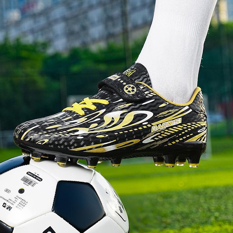 Velcro Children's Football Shoes Boys Girls Broken Nails Elementary School Spikes Professional Game Training Sneakers