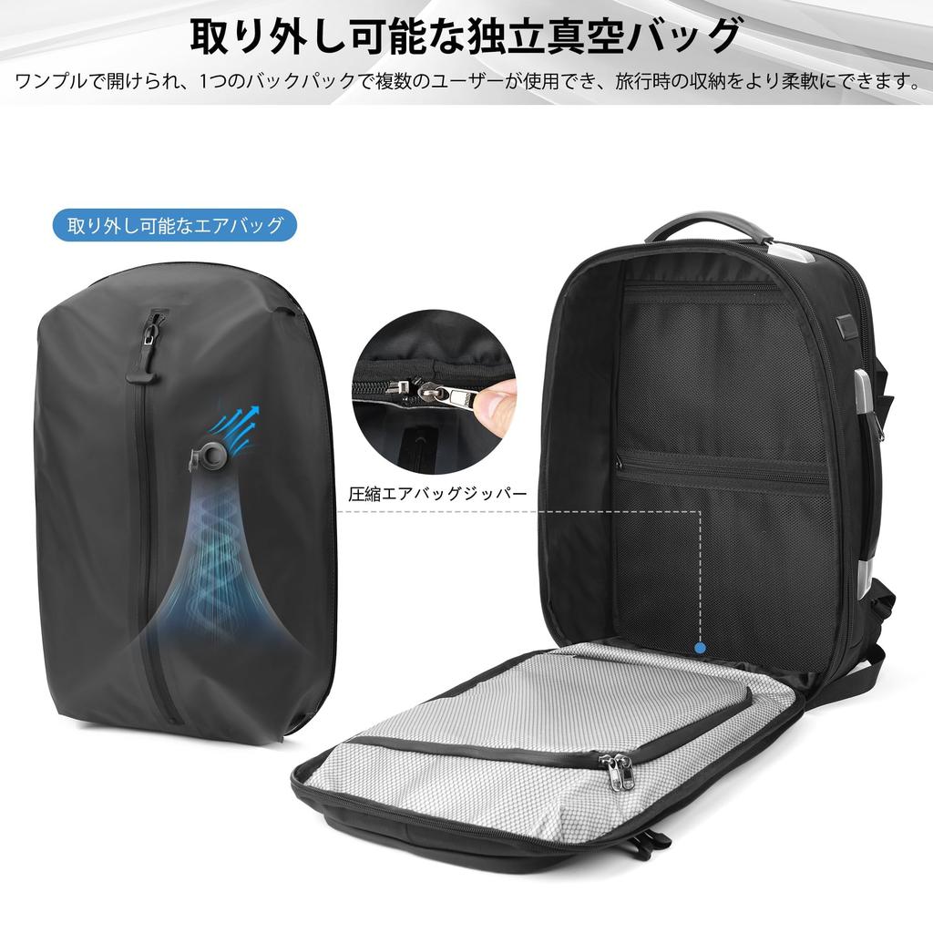COOLBELL Men's Business Backpack, Large Capacity, 30L, Fits 17.3-inch Laptops, Expandable, with TSA Lock, USB Charging, Waterproof, Perfect for